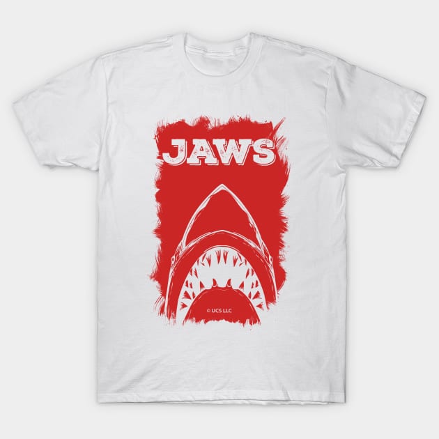 JAWS Abstract RED Minimalistic Fan Art Movie Poster Design T-Shirt by Naumovski